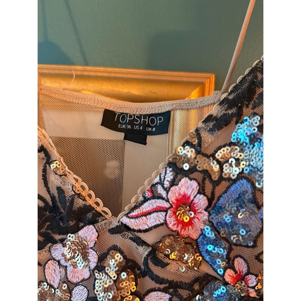 TopShop Sequin Embellished Body Suit